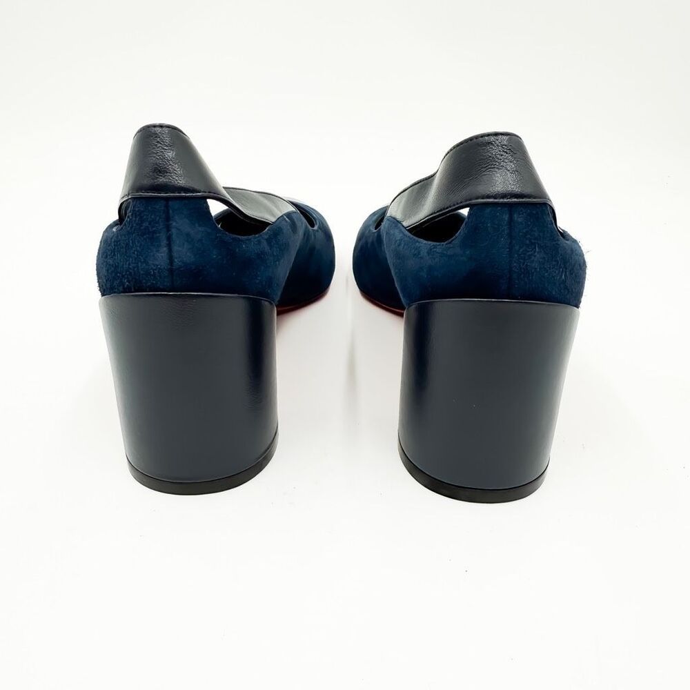 Christian Louboutin Miss Duvette 55 Cap Toe Suede Block Heel Pumps EU 38 US 8 - Picture 7 of 11